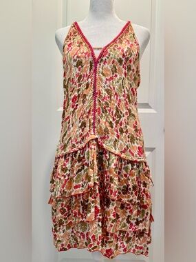 Poupette St Barth Betty ruffled halter mini dress in pink
